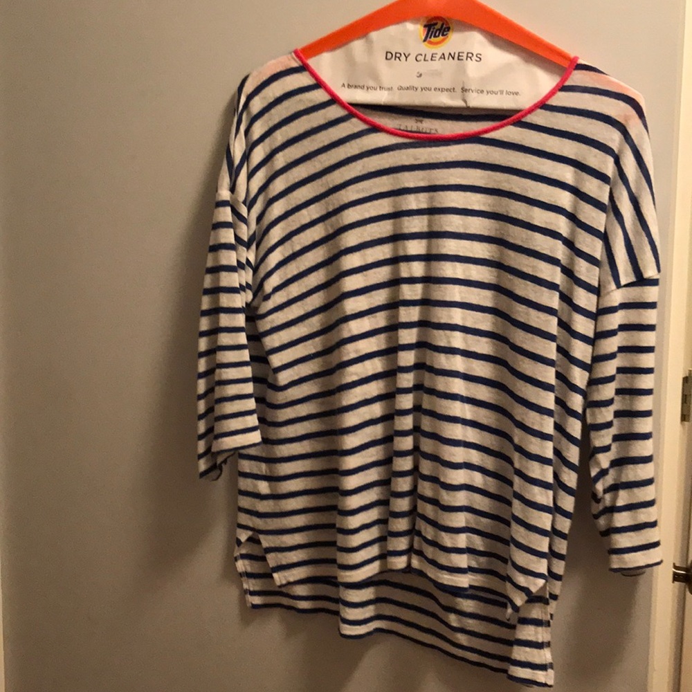 3/4 length linen shirt